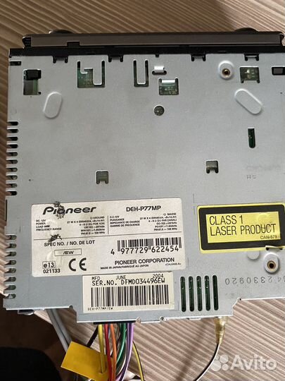 Pioneer deh p77mp