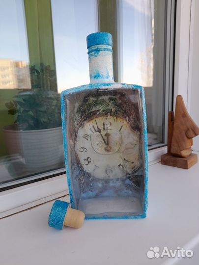 Новогодняя бутылка. Декупаж