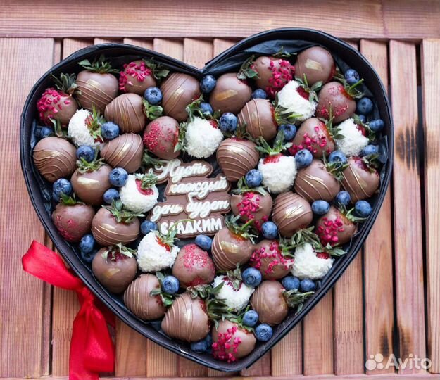 Клубника в шоколаде сердце