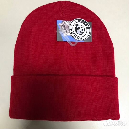Шапка высокая однотонная в наличии