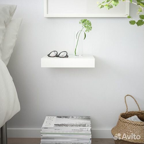 Полка настенная IKEA lack 30*26 см Розовая