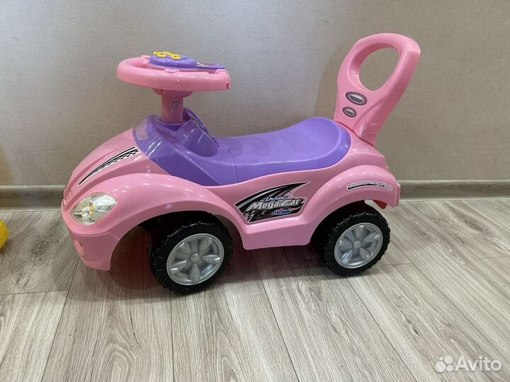 Машинка каталка и ослик прыгалка бронь