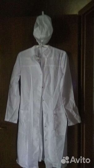 Халат медицинский и колпак на голову