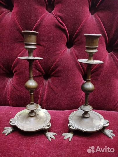 Подсвечники 19 век Бронза