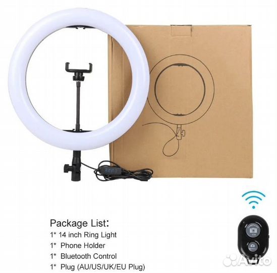 Кольцевая лампа 35см с пультом (Новая)