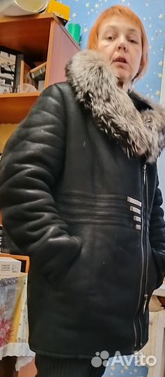 Дублёнка с чернобуркой 52-56