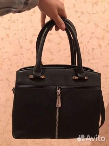 Сумка черная/фурнитура серебро