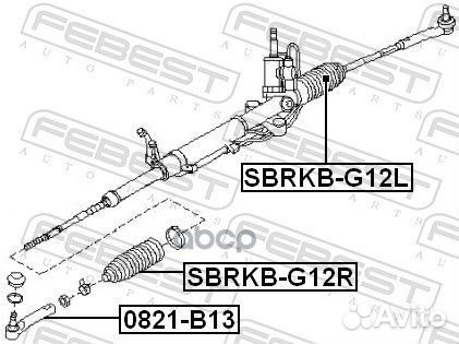 Пыльник рулевой рейки sbrkb-g12r Febest