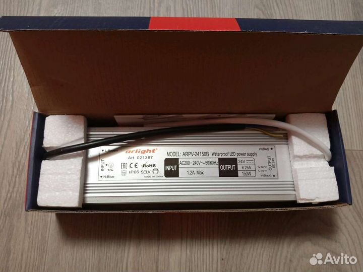 Блок питания 24 В (трансформатор), 6.25 А, 150 Вт