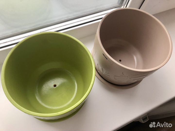 Горшки керамические для цветов б/у 16см