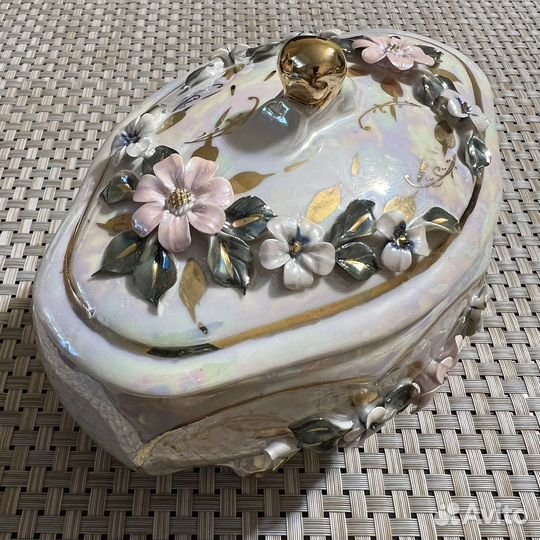 Кисловодский фарфор шкатулка вазочка