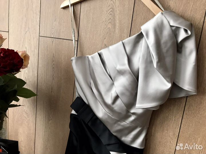 Вечернее чёрное платье футляр Karen Millen 40 42