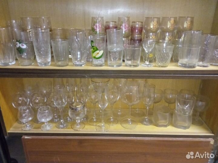 Фужеры, бокалы, рюмки. Хрусталь. Стекло. СССР