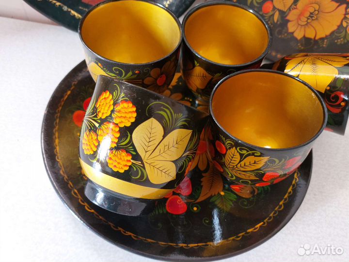 Набор посуды хохлома