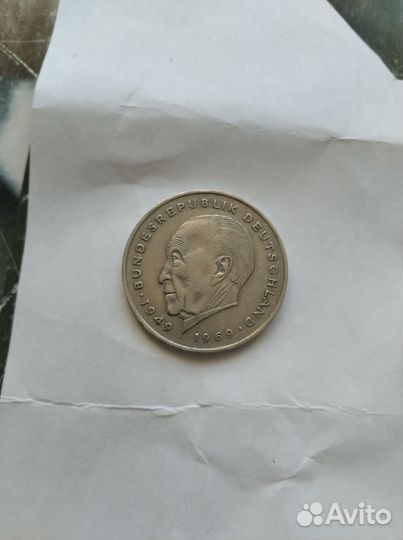 Юбилейная монета фрг Конрад Аденауэр