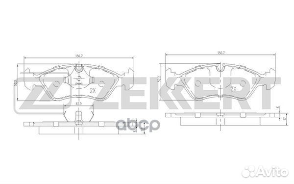 Колодки торм. диск. передн. Opel Omega A 88- D