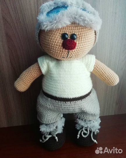 Вязанные игрушки ручной работы (мишка тильда)