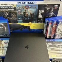 PS4 Slim + геймпад, гарантия, игры