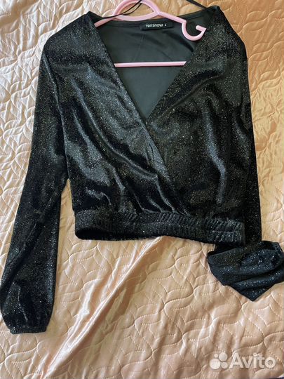 Кофта черная с блестками