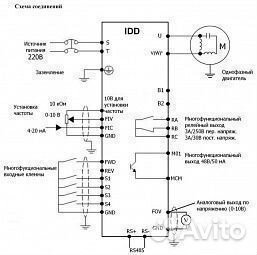 Частотник innovert isd751m21е 0,75 кВт 220В