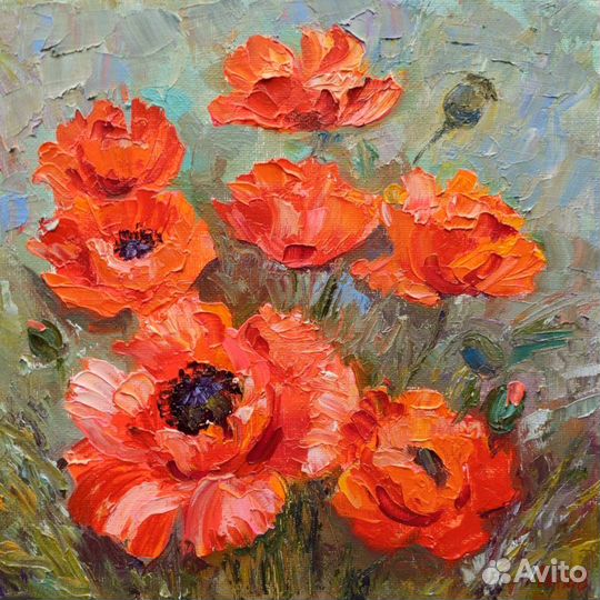 Картина Цветы Маки маслом