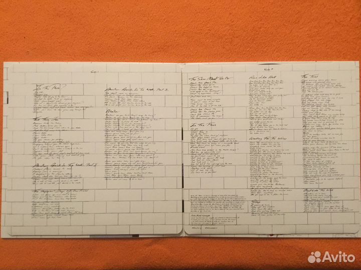 Pink floyd the wall, новодел, европа,2LP, 180 гр