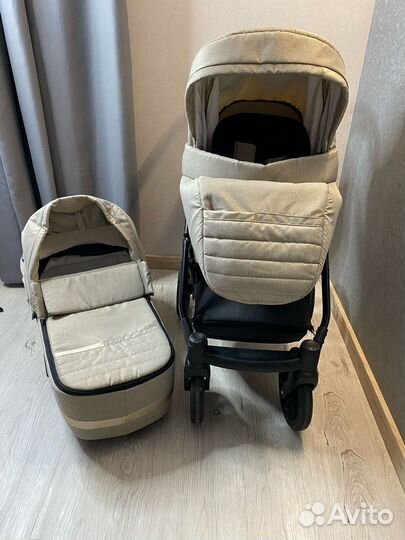 Модульная коляска 2 в 1 Indigo Aveo Av10 (бежевая)