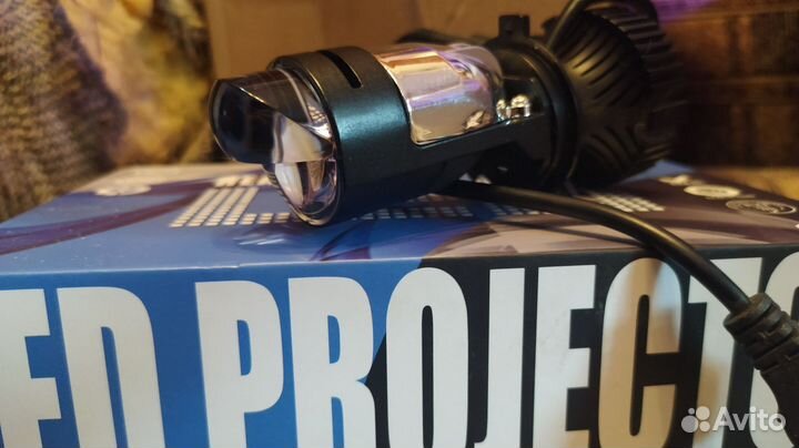 Led лампа h4 с линзой