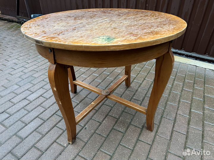 Стол круглый письменный обеденный раскладной №1мм