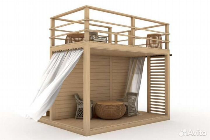 Беседки бунгало перлоги