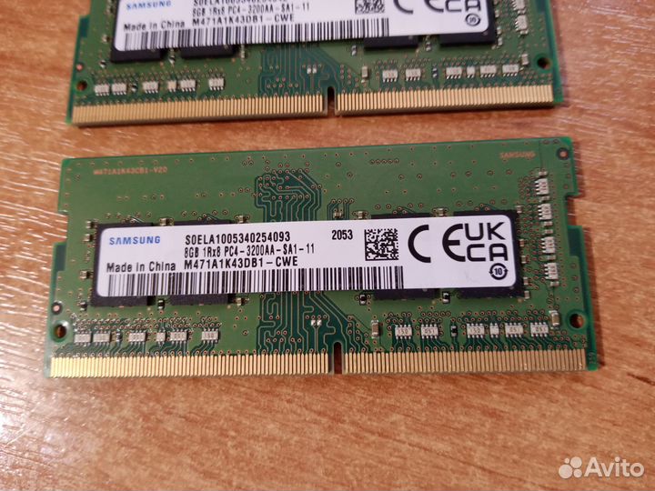 Память sodimm 16Gb (2x8) DDR4 3200MHz Samsung