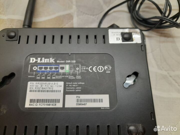 Wi-Fi роутер D-Link DIR-320