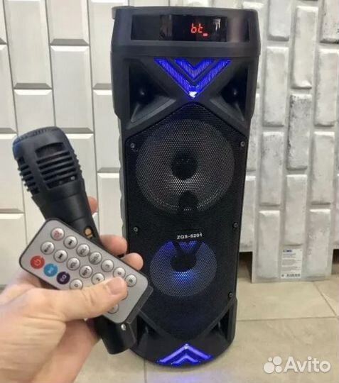 Блютуз колонка ZQS-6201 с микрофоном 58 см