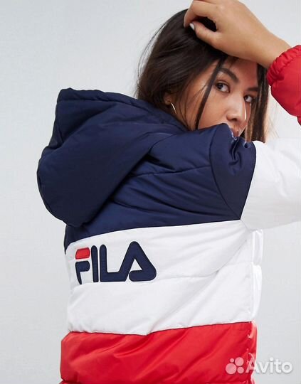 Пуховик куртка Fila, размер XS, женская в идеале