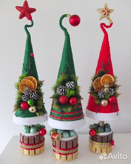 Топиарий из конфет Новый год