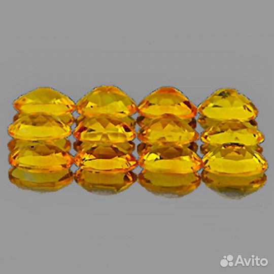 Цитрин натуральный 3,94Ct 5х4мм 12шт VVS Бразилия