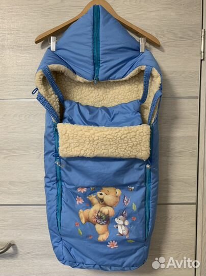 Зимний конверт шерсть овчина