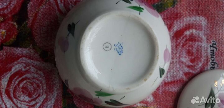 Фарфоровая сахарница весна