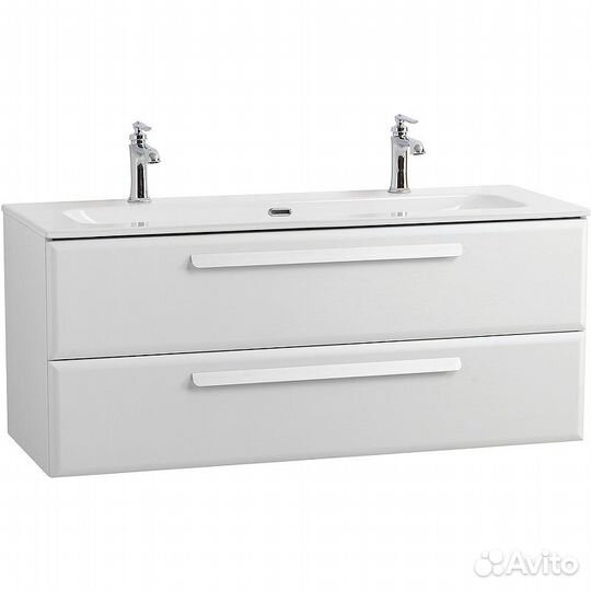 Тумба под раковину Cezares Eco-Cer-N 120 ECO-CER-N-1200-2C-SO-BO подвесная Bianco Opaco без ручек