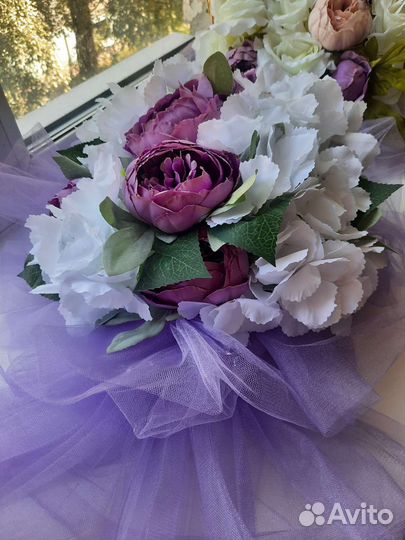 Свадебные украшения на машину