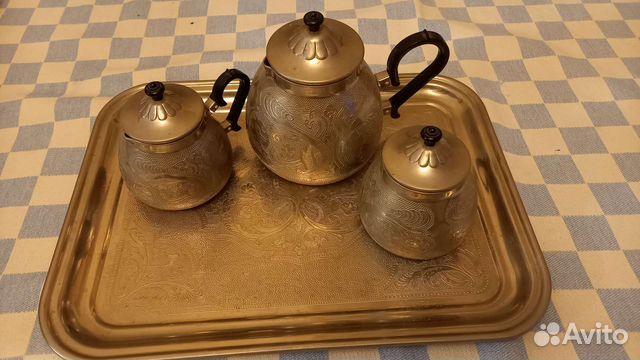 Чайно кофейный сервиз СССР с подносом