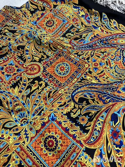 Павловопосадский платок, шаль «Печатный пряник»