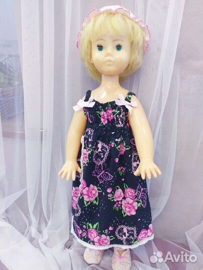 Кукла Люда ранних времен ссср. Большая, ходячая