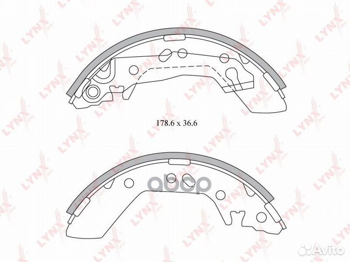 Колодки тормозные барабанные зад BS3601 LYN