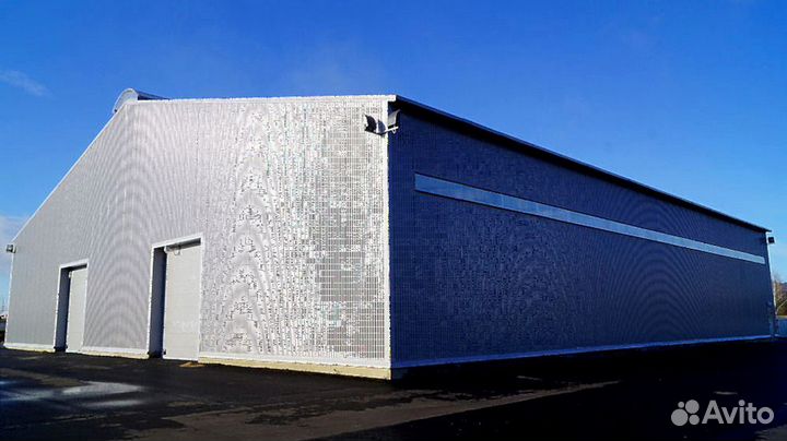 Каркасный ангар склад гараж