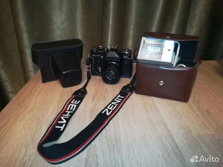 Фотоаппарат Зенит ет+вспышка Фотон