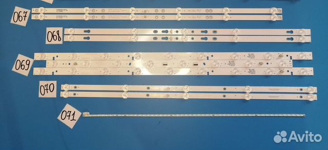 Комплекты планок LED новые для тв 067-071