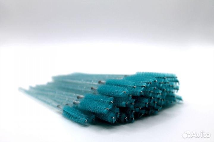 Щеточки для ресниц и бровей, 50шт (синий)