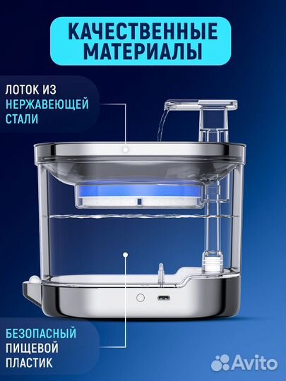 Автоматическая поилка для кошек беспроводная