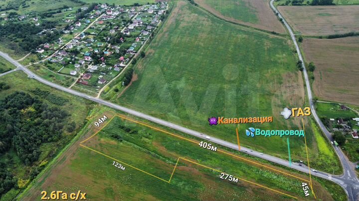 Участок 2,6 га (СНТ, ДНП)